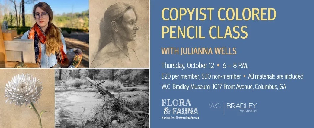 2023 Julianna Wells Copyist Colored Pencil Class 1040 x 425