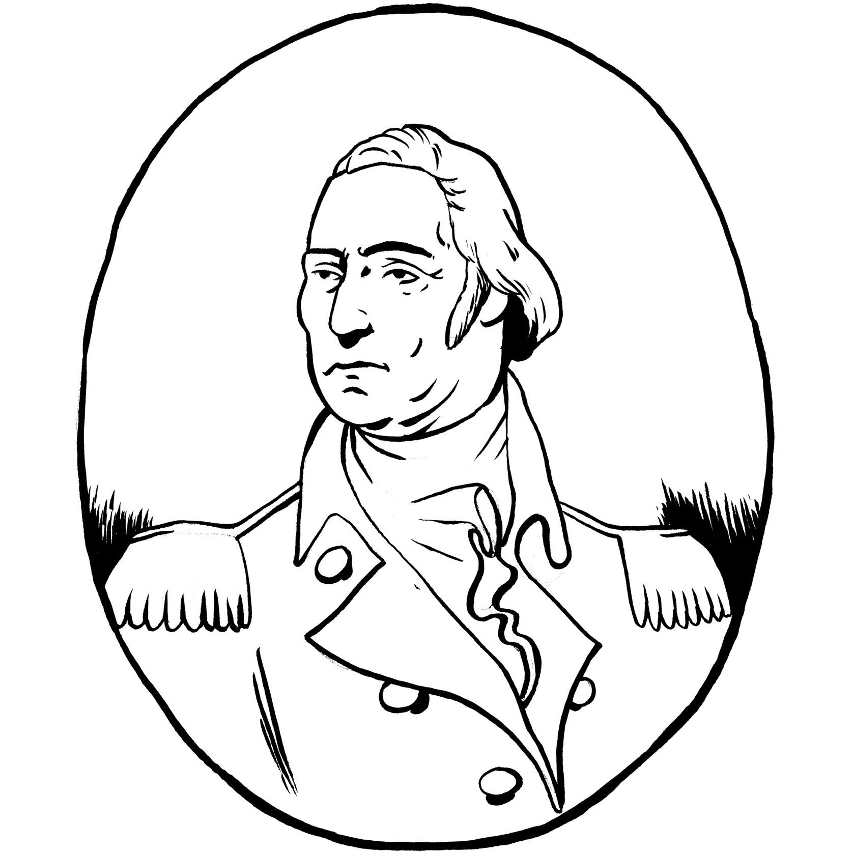 Peale George Washington Coloring Page